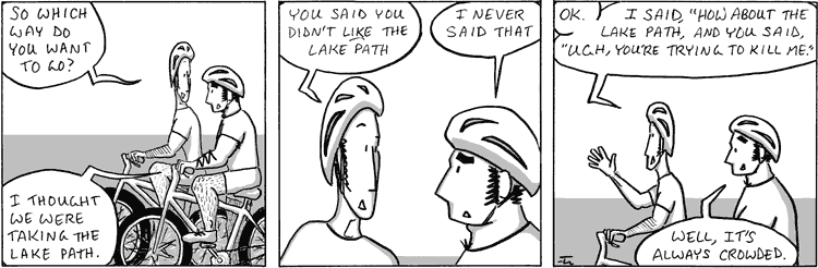 Featuring Finn and Charlie on bicycles