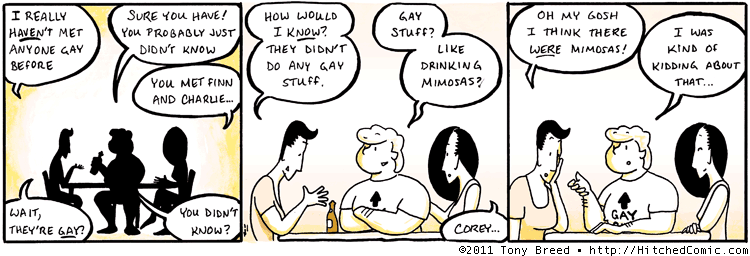 Everybody knows the gay guys are all about breakfast sausage.