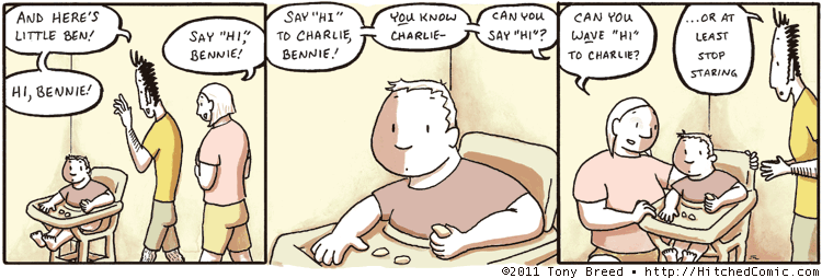 Bennie's going all 'Village of the Damned' on him