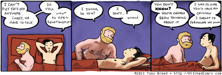 Late at night in bed is the best time and place for this conversation.