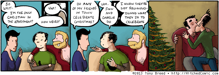 Rock Around the Christmas Tree, if you know what I mean, ha ha, no I'm kidding it's just a kiss.